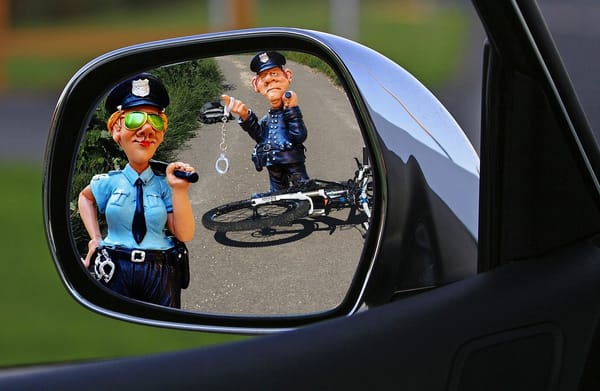 stopped-by-police-car-on-road