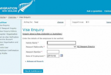 新西兰雇主检查雇员签证有效性的工具VisaView