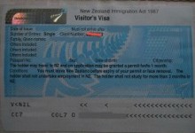 新西兰三年多次往返旅游签证的申请